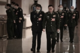 Ảnh chụp đại biểu quân đội của Đảng Cộng sản Trung Quốc tham dự phiên họp Lưỡng hội ngày 11/03/2023. (Ảnh: Greg Baker/AFP)