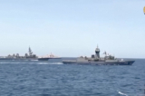 Các tàu hải quân của Hoa Kỳ, Nhật Bản, Úc, và Philippines tham gia tập trận chung ở Biển Đông, hôm 07/04/2024, trong một bức ảnh chụp từ video. (Ảnh: Các lực lượng Vũ trang Philippines qua Reuters/Ảnh chụp màn hình qua NTD)