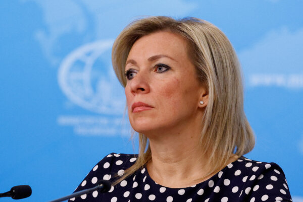 Phát ngôn viên Bộ Ngoại giao Nga Maria Zakharova tham dự cuộc họp báo thường niên ở Moscow, hôm 18/01/2024. (Ảnh: Maxim Shemetov/Reuters)