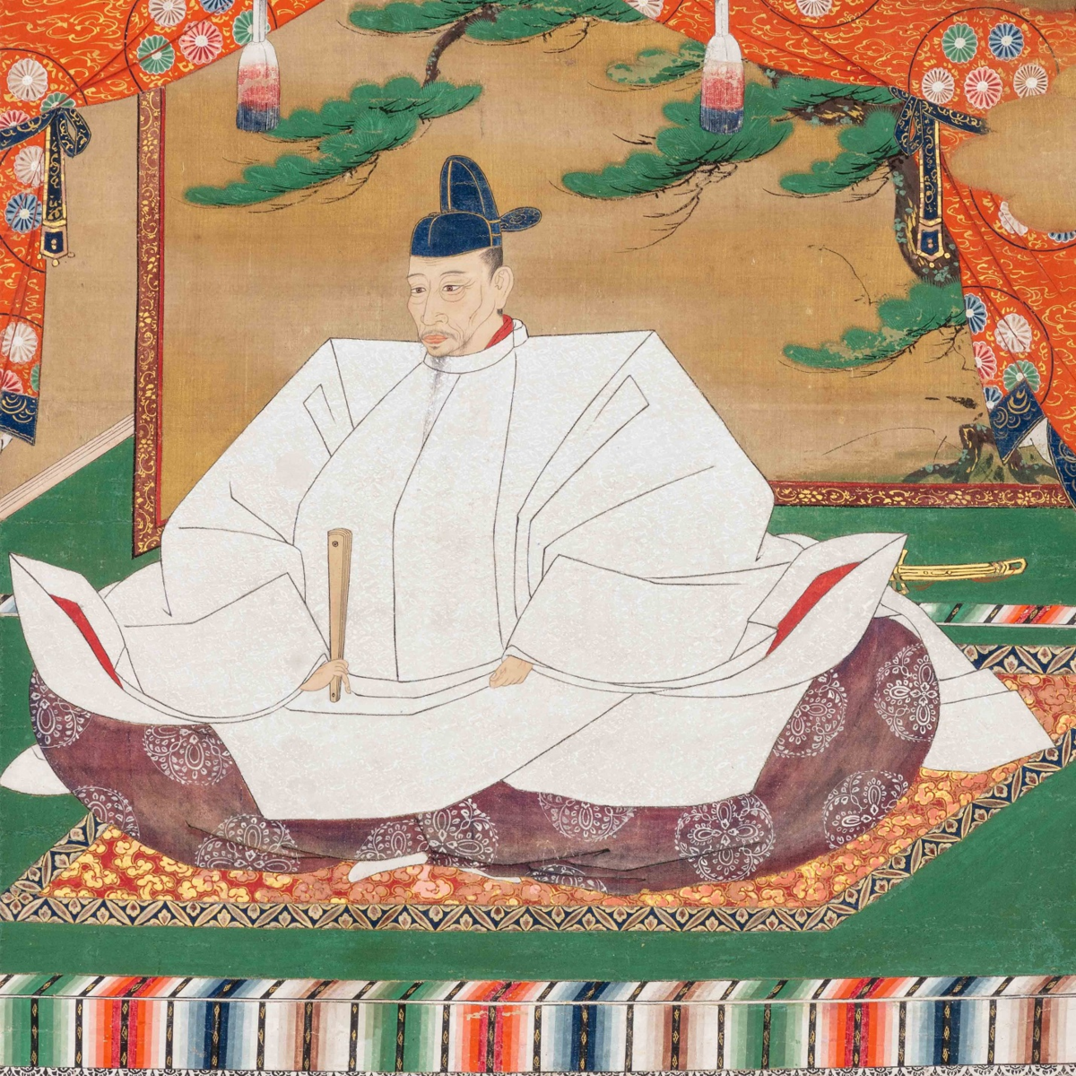 Đây là bức chân dung ông Toyotomi Hideyoshi, nhà cai trị đã thiết lập chính sách bế quan tỏa cảng với phương Tây vào cuối những năm 1500 và đầu những năm 1600. Tác phẩm được thực hiện vào năm 1598. (Ảnh: Tư liệu công cộng)