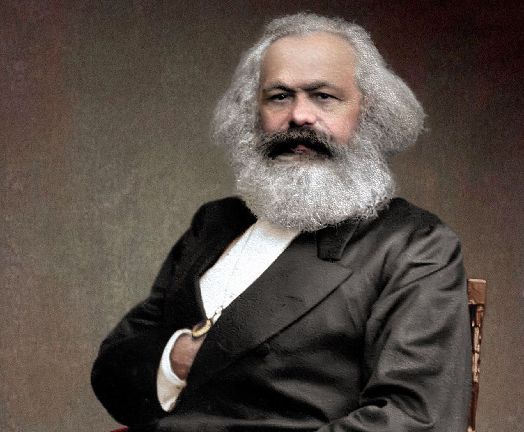 Một bức chân dung của Karl Marx. (Ảnh: John Jabez Edwin Mayall, colored by Olga Shirnina/CC BY-SA 2.0)