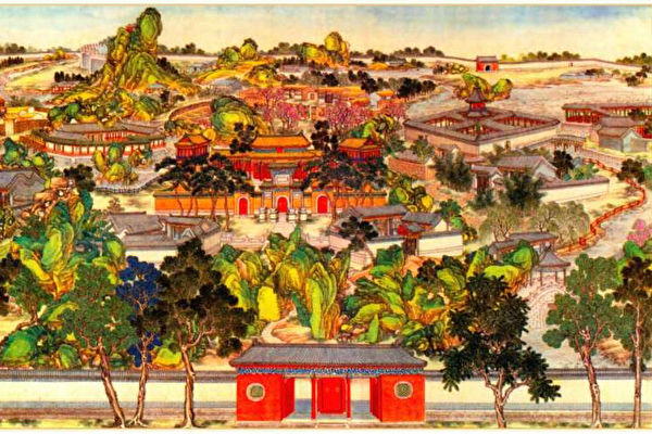 Tranh màu minh họa hồi đầu tiên của “Hồng lâu mộng” do Tôn Ôn, người thời Thanh vẽ. (Ảnh: Tài sản công)