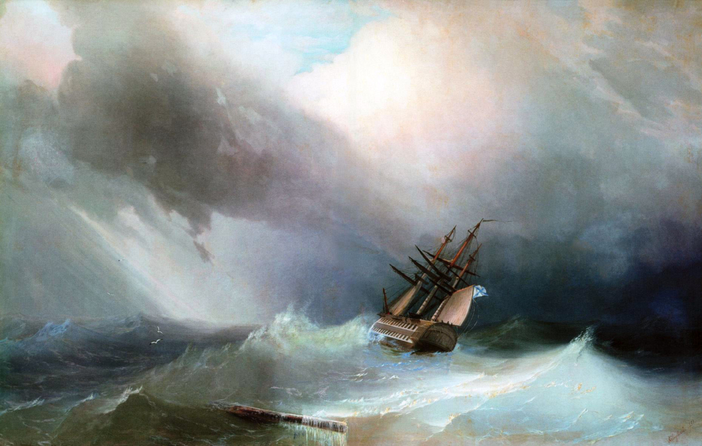 Bức tranh “Storm” (Cơn Bão), năm 1851.(Ảnh: Tư liệu công cộng)