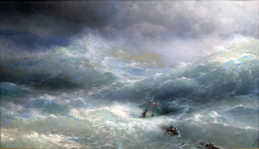 Bức tranh “Wave” (Con Sóng), họa sỹ Ivan Aivazovsky, năm 1889. (Ảnh: Tư liệu công cộng)