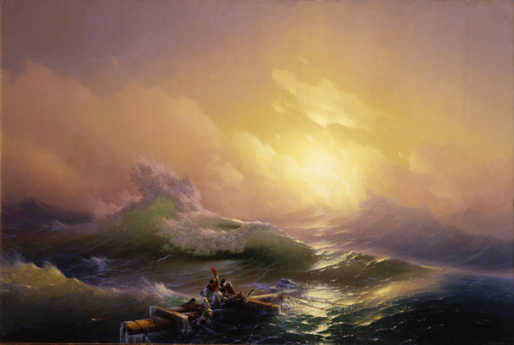 Bức tranh “The Ninth Wave” (Con Sóng Thứ Chín), năm 1850. (Ảnh: Tư liệu công cộng)
