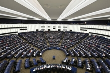 Phòng họp của Nghị viện Âu Châu. (Ảnh: Frederic Florin/AFP qua Getty Images)