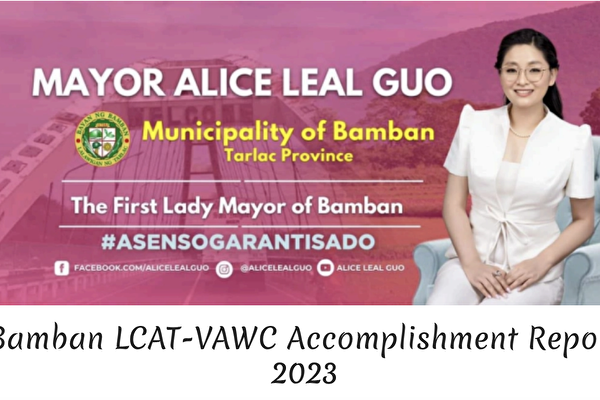 Bức ảnh quảng cáo về bà Alice Guo. (Trang web chính thức của thành phố Bamban, Philippines)