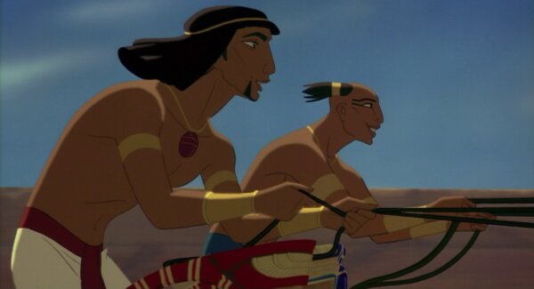 Hoàng tử Moses và Rameses, anh trai nuôi của Moses (tài tử Ralph Fiennes lồng tiếng), trong phim “The Prince of Egypt” (Hoàng tử Ai Cập). (Ảnh: DreamWorks Pictures).