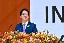 Tổng thống Đài Loan Lại Thanh Đức đọc diễn văn nhậm chức sau khi tuyên thệ nhậm chức tại lễ nhậm chức ở Tòa nhà Văn phòng Tổng thống, Đài Bắc, hôm 20/05/2024. (Ảnh: Tống Bích Long/The Epoch Times)