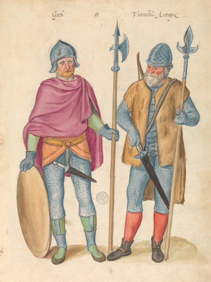 Một khái niệm minh họa về những người Vandal thế kỷ thứ 6, những kẻ cướp phá La Mã (bên phải), năm 1575, của họa sỹ Lucas d’Heere. Đại học Ghent. (Ảnh: Tư liệu công cộng)