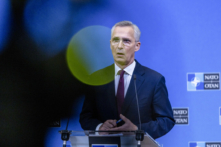 Tổng Thư ký NATO Jens Stoltenberg tổ chức cuộc họp báo kết thúc tại trụ sở NATO vào ngày thứ hai của cuộc họp các Bộ trưởng Ngoại giao NATO, ở Brussels, hôm 04/04/2024. (Ảnh: Omar Havana/Getty Images)