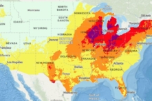 Bản đồ của Cơ quan Thời tiết Quốc gia Hoa Kỳ kèm theo các khuyến cáo về nắng nóng tính đến hôm 18/06/2024. (Ảnh: National Weather Service Heat Risk)