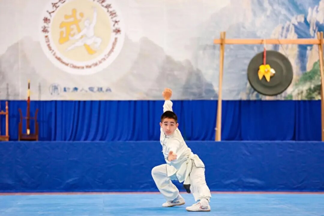 Một thí sinh tham dự vòng sơ khảo Cuộc thi Võ thuật Quốc tế NTD lần thứ 8 tại Đài Loan, hôm 19/06/2024. (Ảnh: NTD)