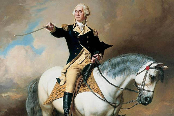 Một phần bức chân dung Tướng Washington, tranh sơn dầu trên vải canvas, tác giả John Faed. (Ảnh: Tài sản công)