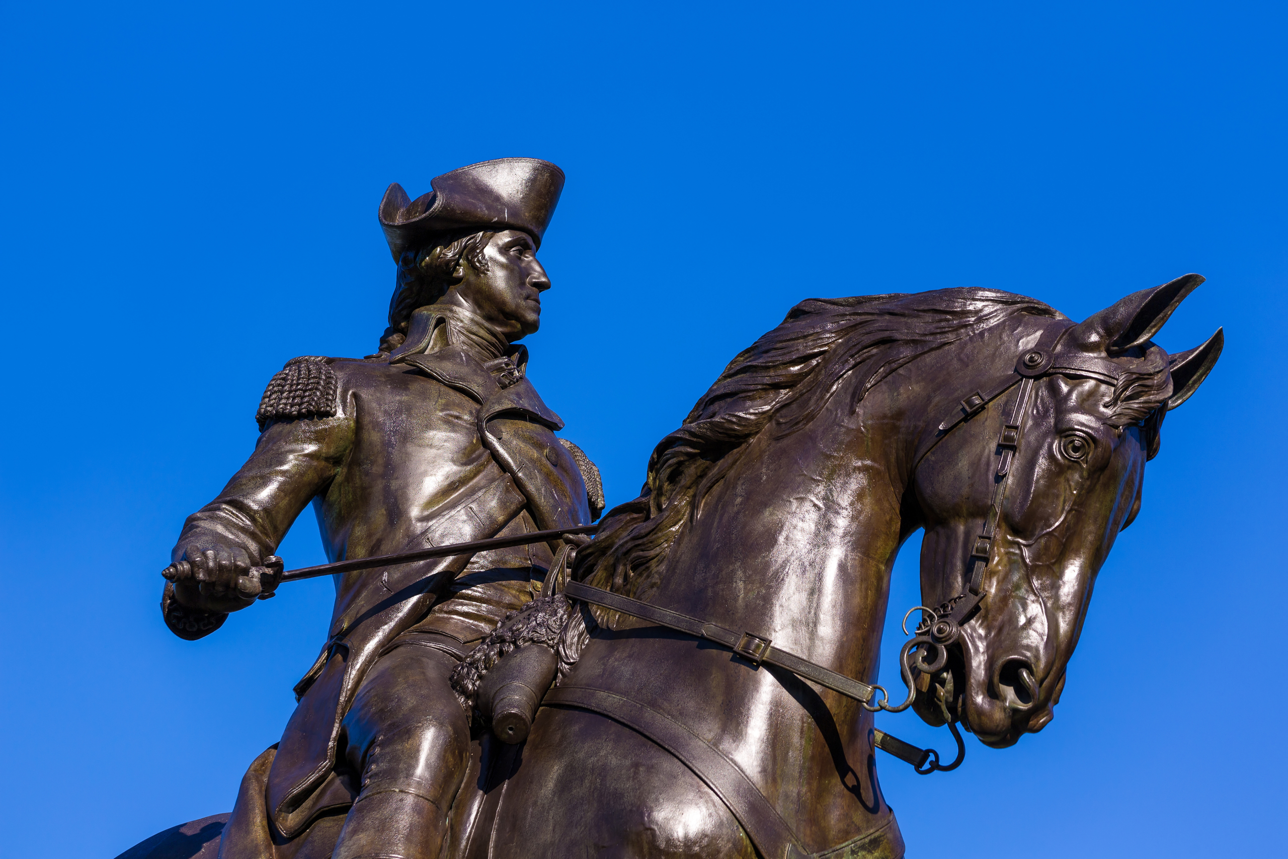 Tượng Tướng Washington ở công viên Boston Common, Massachusetts. (Ảnh: Shutterstock)