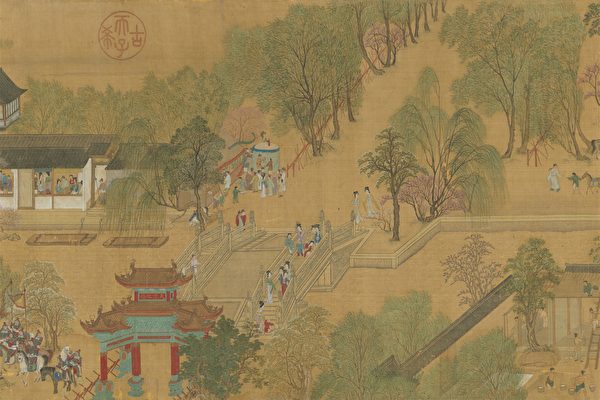 Tranh cuộn “Thanh minh dịch giản đồ” của Trương Trạch Đoan, thời Tống. (Ảnh: Bảo tàng Cố Cung Quốc gia)