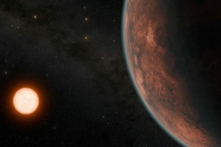Ngoại hành tinh Gliese 12b quay quanh một hằng tinh lùn đỏ lạnh tên là Gliese 12. Hằng tinh này cách Trái Đất 40 năm ánh sáng. (Hình ảnh: R. Hurt/JPL-Caltech/NASA)