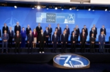 Các nhà lãnh đạo các quốc gia tham dự hội nghị thượng đỉnh kỷ niệm 75 năm thành lập NATO tại Thủ đô Hoa Thịnh Đốn, Hoa Kỳ chụp ảnh lưu niệm vào hôm 10/07/2024. (Ảnh: Ludovic Marin/AFP)