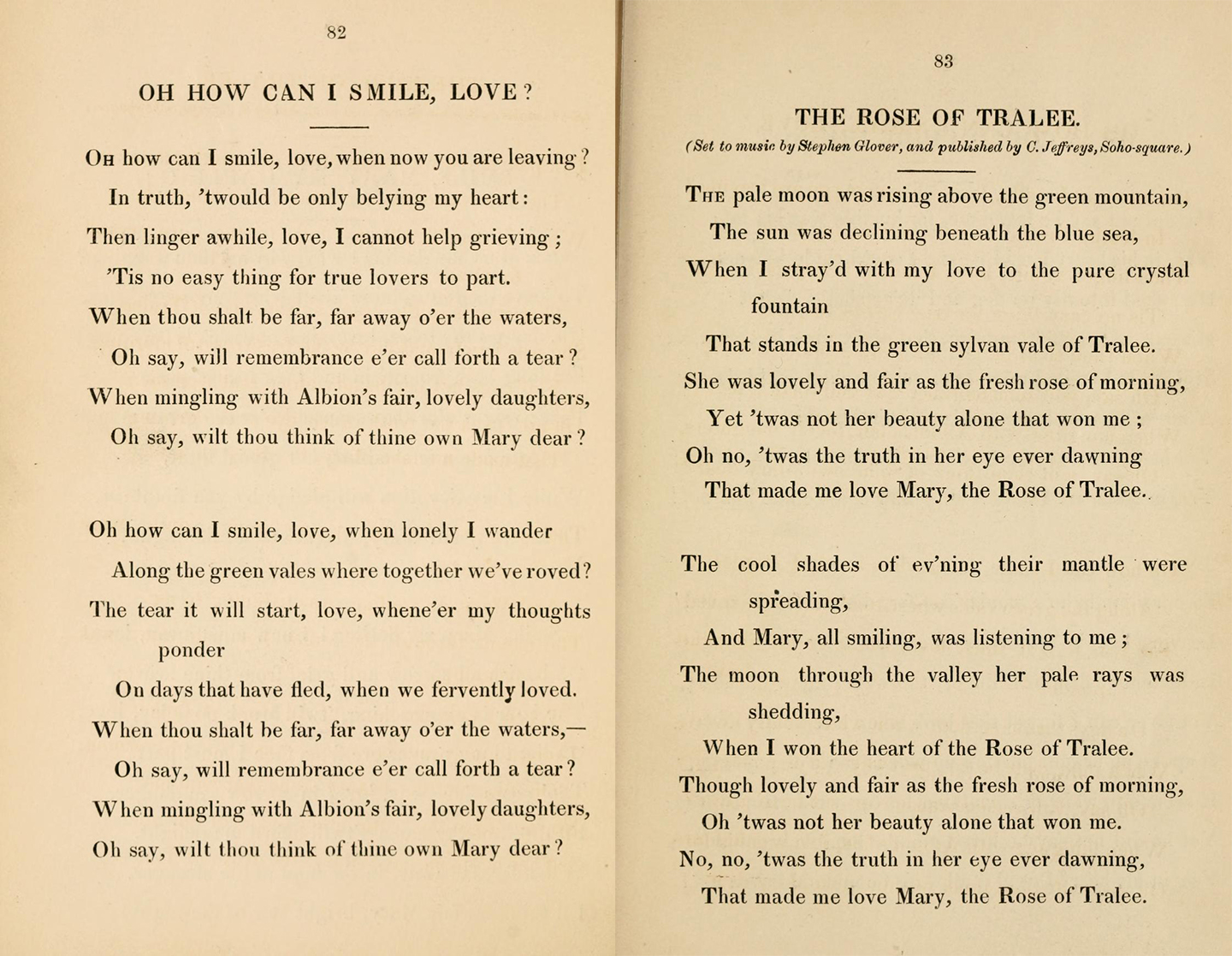 Bài thơ “The Rose of Tralee” (Bông Hồng Tralee) trong cuốn “The Heir of Abbotsville” (Người Thừa Kế của Gia Tộc Abbotsville), của tác giả Edward Mordaunt Spencer, xuất bản năm 1846. Thư viện Số. (Ảnh: Tư liệu công cộng)