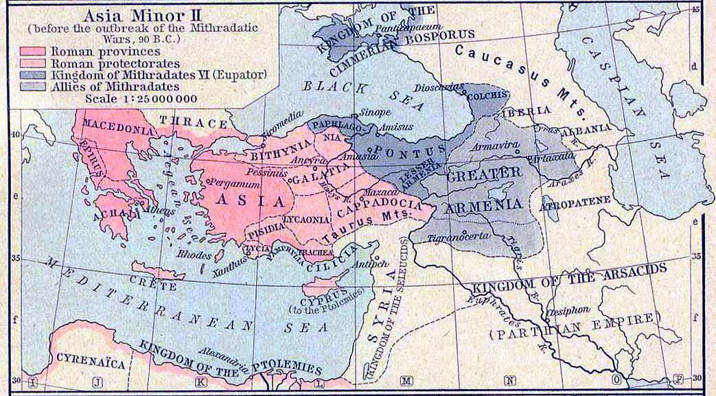 Một góc nhìn về Tiểu Á vào thời kỳ Chiến tranh Mithridatic lần thứ nhất. (Ảnh: PD-US)