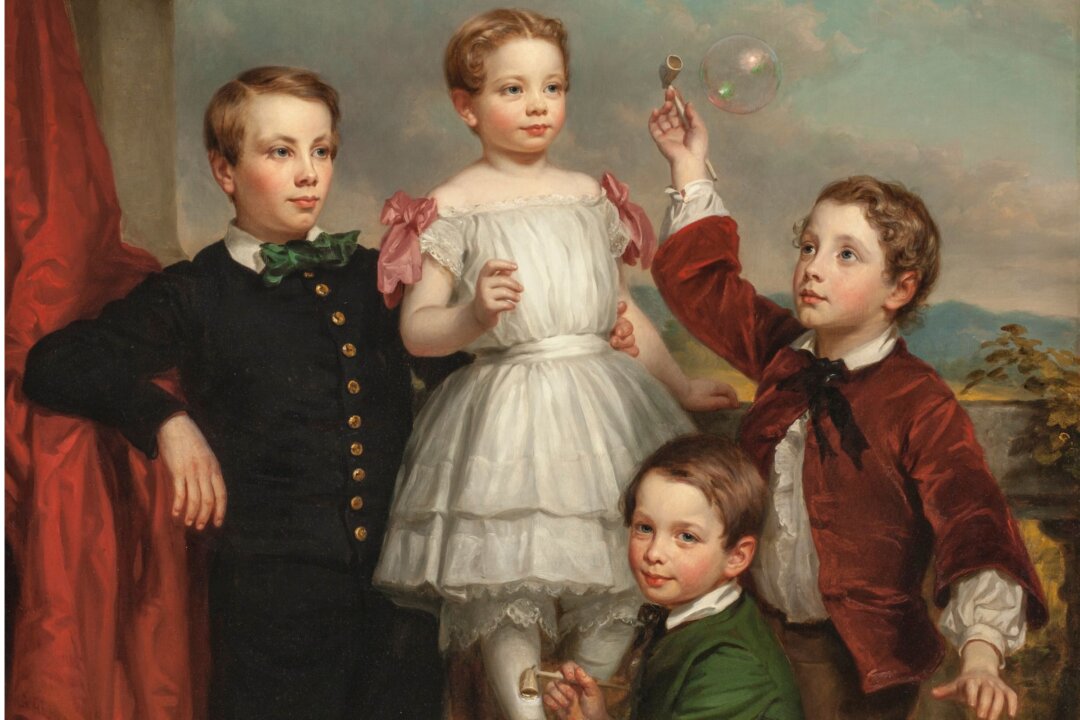 Bức họa “Chân dung trẻ em,” họa sỹ George Augustus Baker Jr., năm 1853. Tranh sơn dầu trên vải canvas. Thành phố New York, Hoa Kỳ. (Ảnh: Tư liệu công cộng)