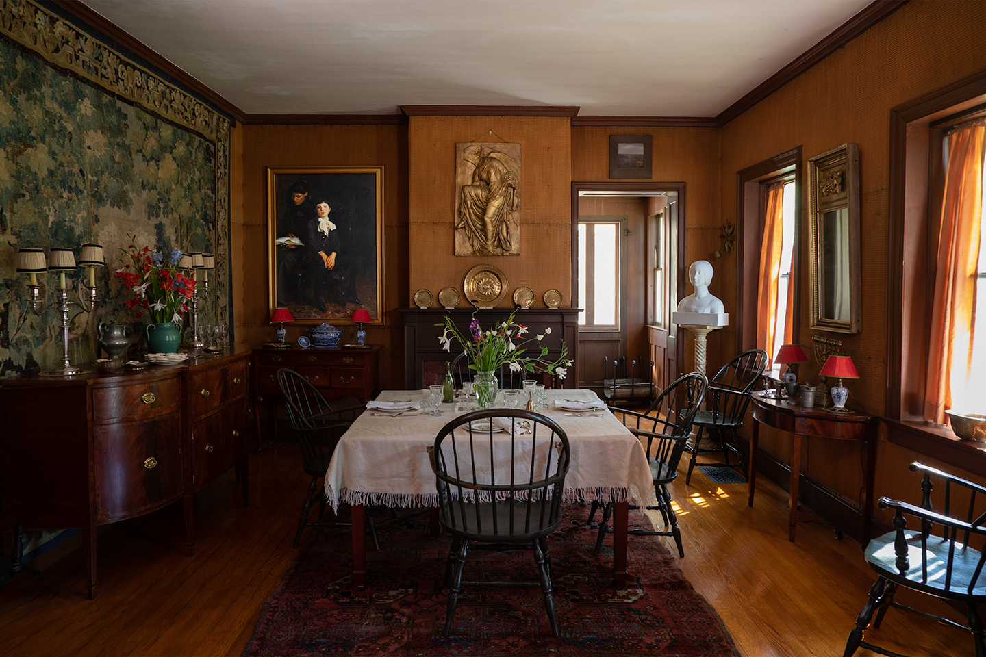 Phòng ăn tại ngôi nhà Aspet của điêu khắc gia Saint-Gaudens. Cục Công viên Quốc gia Hoa Kỳ. (Ảnh: Tư liệu công cộng)