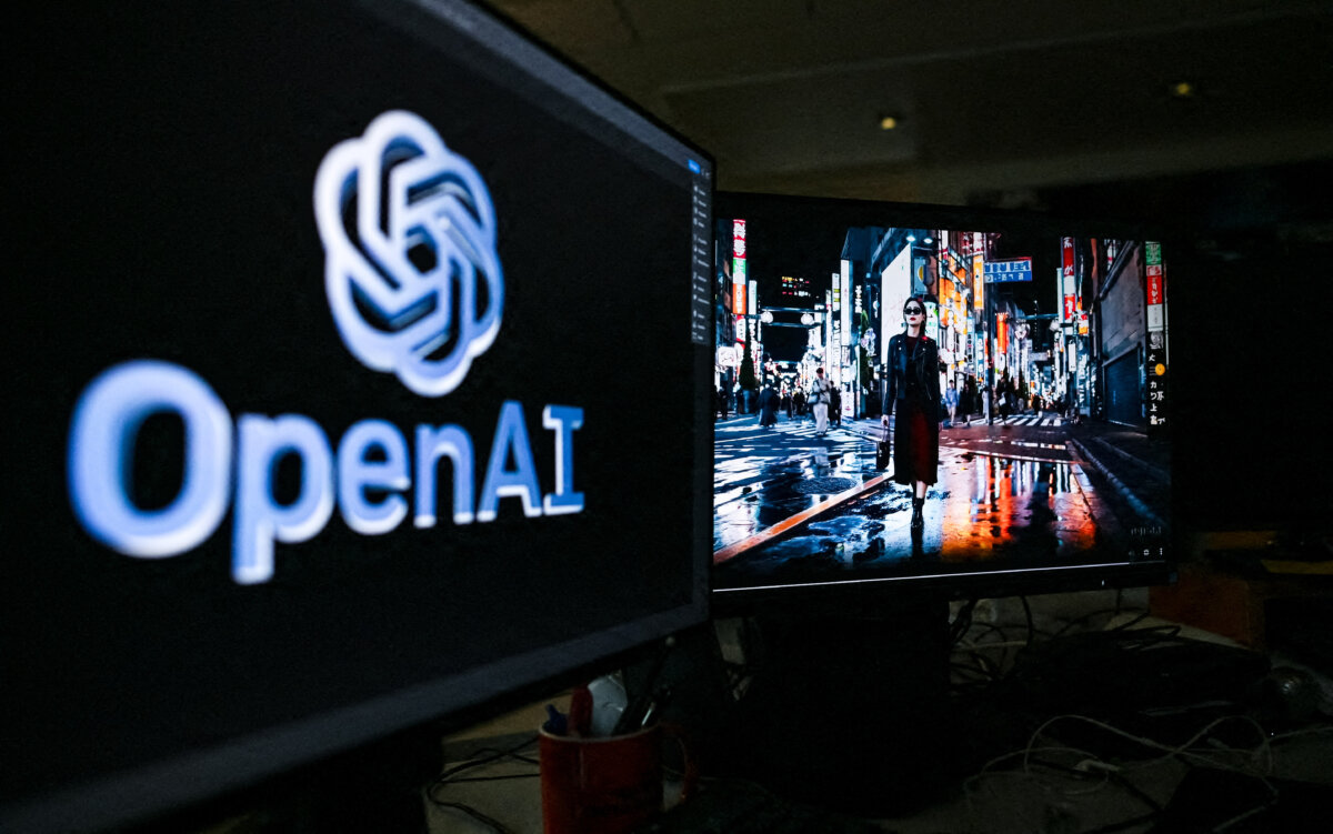 Một bức ảnh cho thấy một khung hình video được tạo ra bởi một công cụ trí tuệ nhân tạo mới, có tên là Sora, được OpenAI công bố tại Paris, hôm 16/02/2024. (Ảnh: Stefano Rellandini/AFP qua Getty Images)