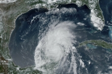 Hình ảnh vệ tinh về cơn bão Beryl trên Bán đảo Yucatan của Mexico, hôm 05/07/2024. (Ảnh: NOAA qua AP)