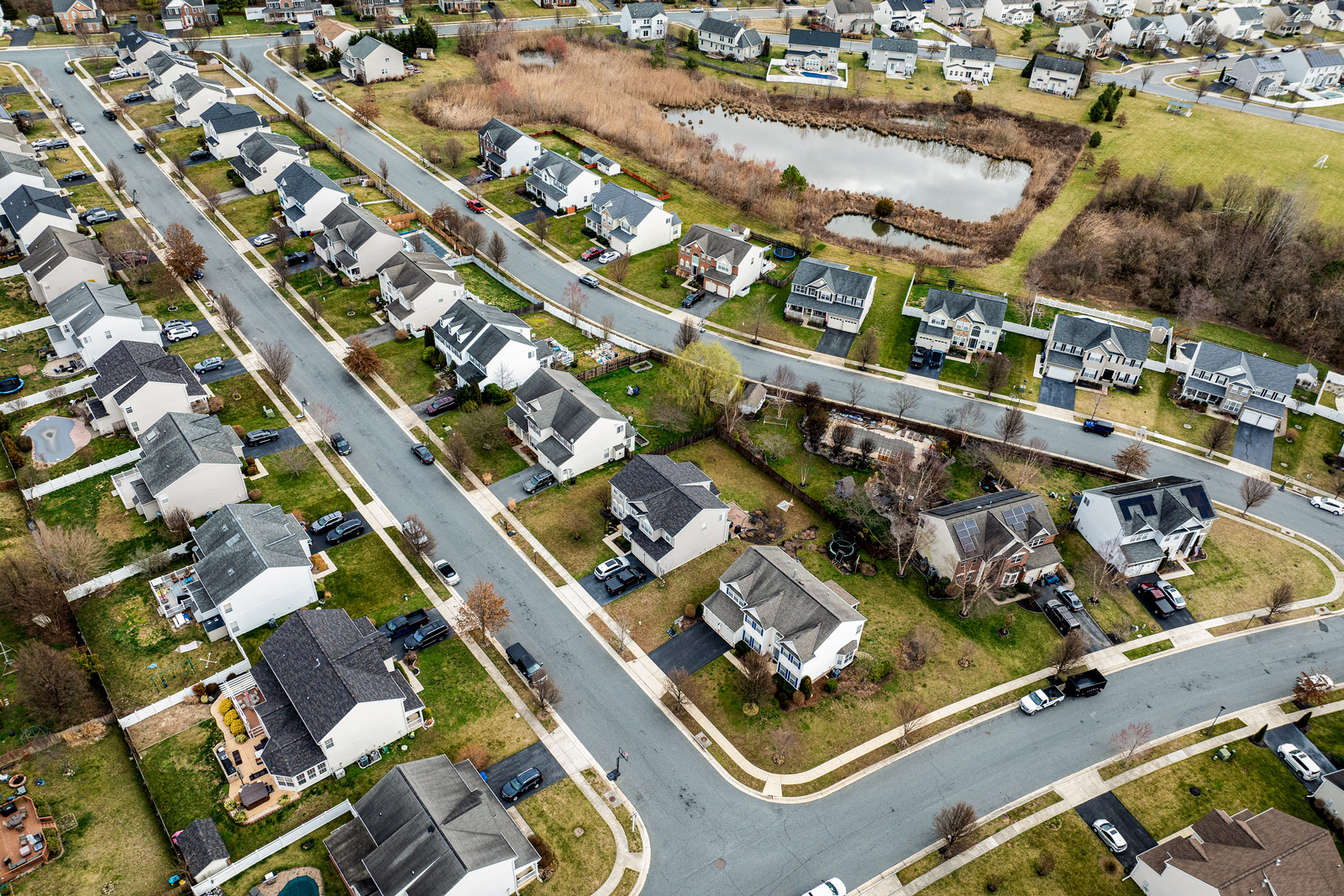 Những ngôi nhà gần Vịnh Chesapeake ở Centreville, Maryland, hôm 04/03/2024. (Ảnh: Jim Watson/AFP qua Getty Images)