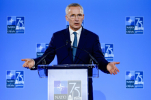 Tổng Thư ký NATO Jens Stoltenberg tổ chức một cuộc họp báo tại Hội nghị thượng đỉnh NATO 2024 ở Hoa Thịnh Đốn hôm 10/07/2024. (Ảnh: Kevin Dietsch/Getty Images)