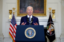 Tổng thống Joe Biden nhận xét về Trung Đông tại Tòa Bạch Ốc hôm 31/05/2024. (Ảnh: Chip Somodevilla/Getty Images)