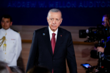 Tổng thống Thổ Nhĩ Kỳ Recep Tayyip Erdogan đến dự sự kiện kỷ niệm 75 năm thành lập NATO tại Thính phòng Andrew Mellon ở Hoa Thịnh Đốn hôm 09/07/2024. (Ảnh: Andrew Harnik/Getty Images)