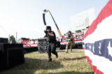 Các nhân viên chấp pháp trong cuộc vận động tranh cử hôm 13/07/2024 ở Butler, Pennsylvania. (Ảnh: Anna Moneymaker/Getty Images)