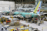 Phi cơ Boeing 737 Max được lắp ráp tại Nhà máy Boeing Renton ở Renton, tiểu bang Washington, hôm 25/06/2024. (Ảnh: Jennifer Buchanan/AFP qua Getty Images)