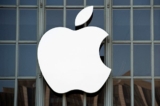 Biểu tượng quả táo của công ty Apple. (Ảnh: Josh Edelson/AFP qua Getty Images)